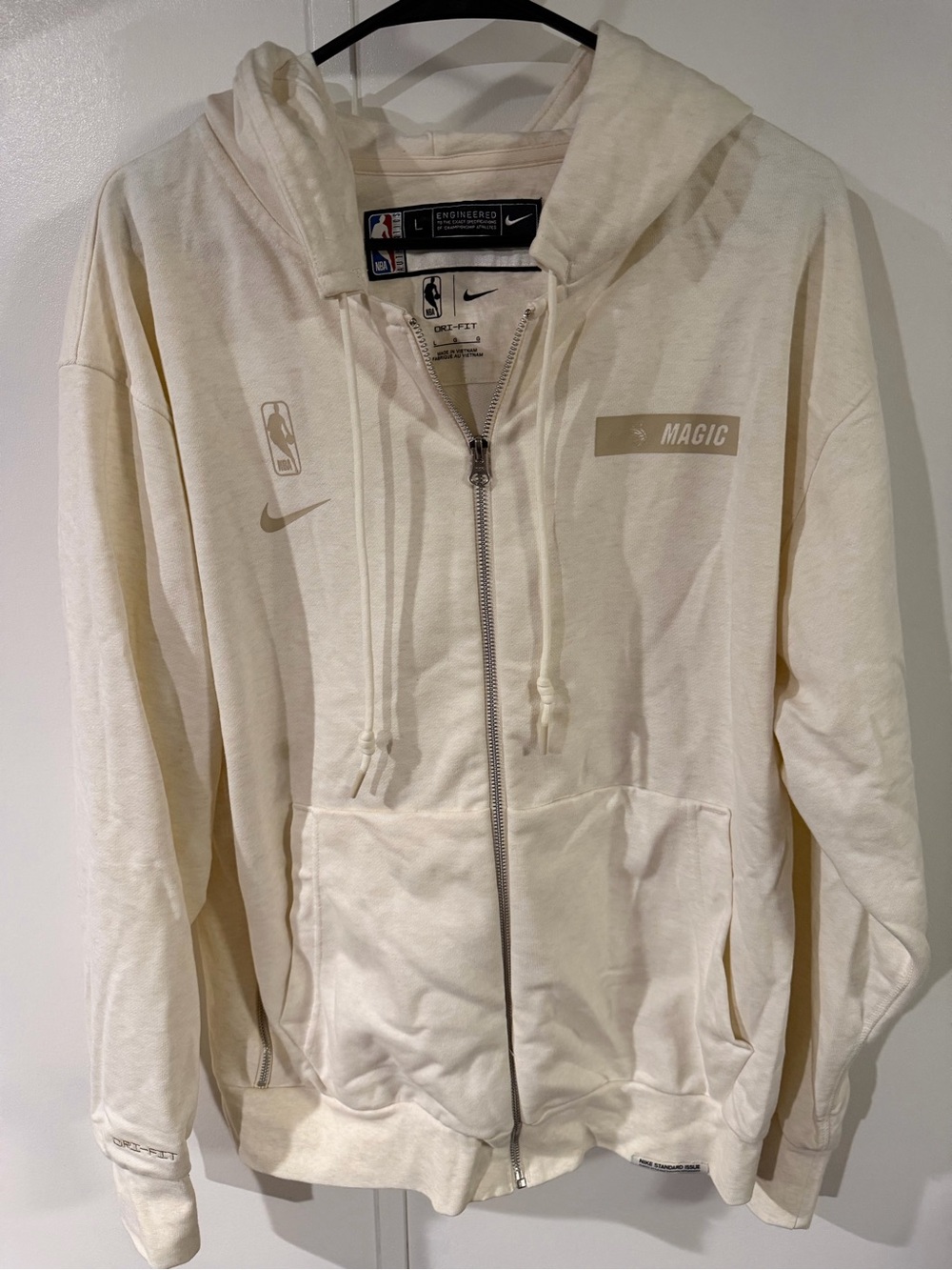 Nike Cream Orlando Magic Full-Zip Hoodie
